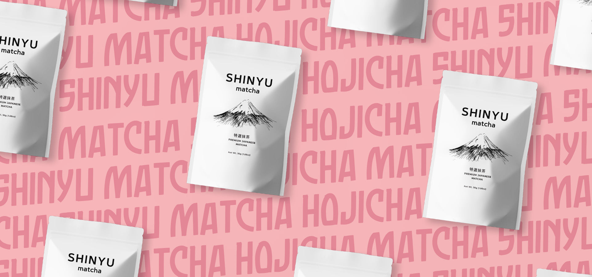 Banner van SHINYU met premium Grade A Ceremonial Matcha en hoogwaardige Hojicha, perfect voor Japanse theeceremonies en verfijnde thee-ervaringen. Ontdek de pure smaak en kwaliteit van deze exclusieve theevarianten bij SHINYU.